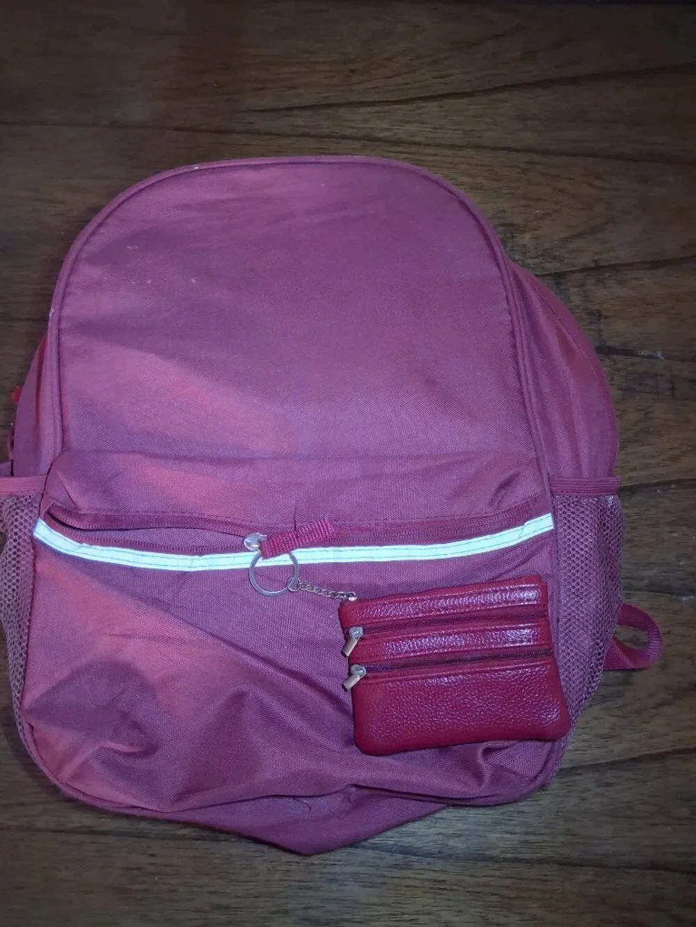 No Label burgundy backpack